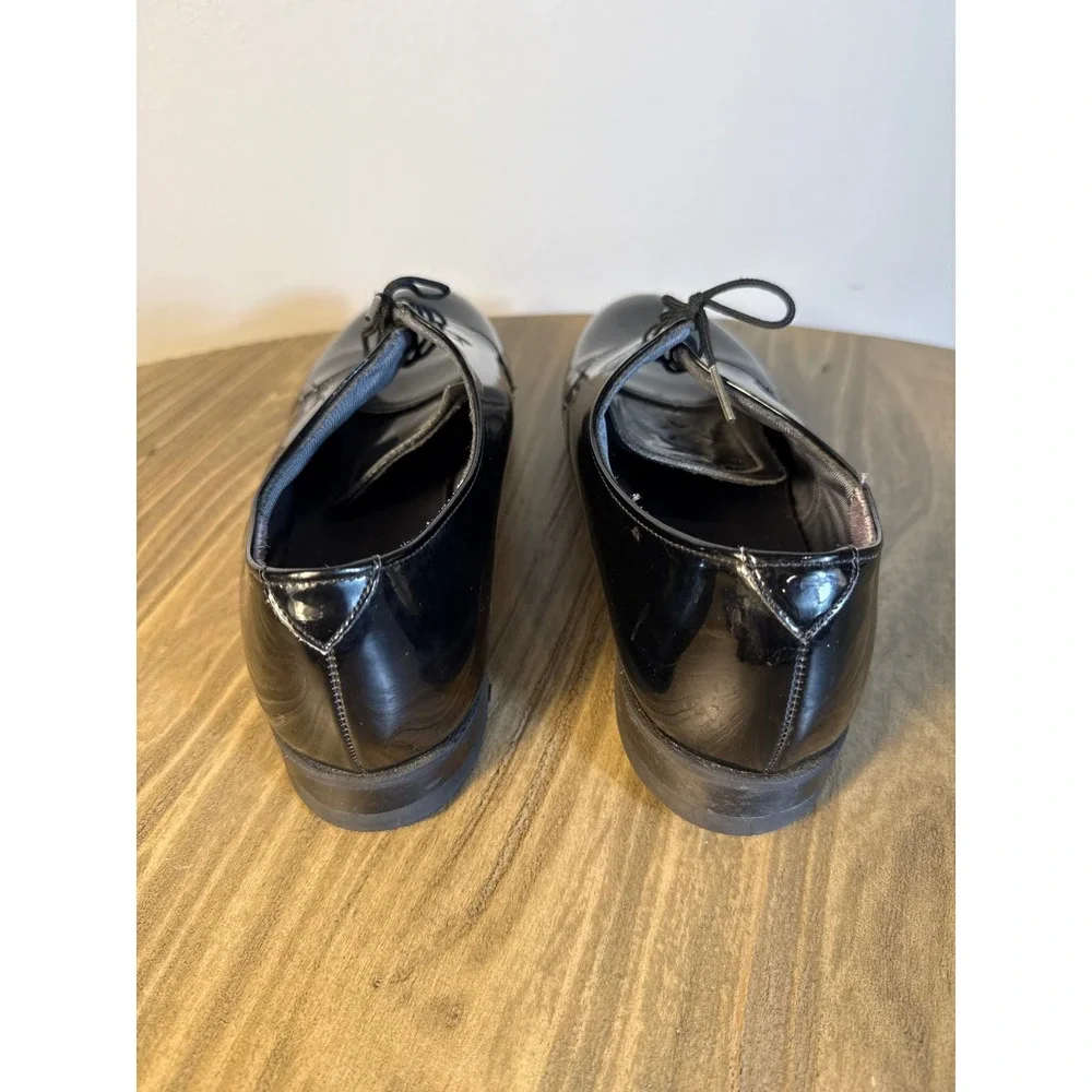 Capps Shoe Company Oxford Mens 10 D Black Patent Leather Military Dress Uniform